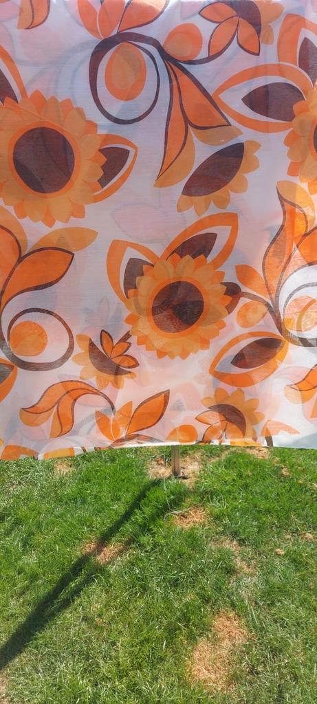 Vintage/retro gordijnen stof .jaren 70 /18 meter, Huis en Inrichting, Stoffering | Behang, Ophalen of Verzenden