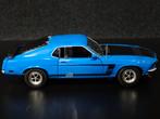 Welly 1:18 1969 Ford Mustang Boss 302 blauw, Auto, Onbekend, Nieuw, Ophalen of Verzenden