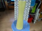 Groene strak moderne hoge vaas 37 cm, Ophalen, Gebruikt, Aardewerk of Porselein, Minder dan 50 cm