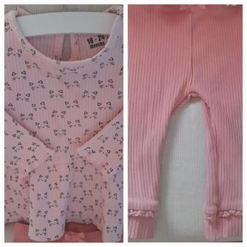 Baby meisje jurkje + legging roze 62 / 68 ZGAN beschikbaar voor biedingen
