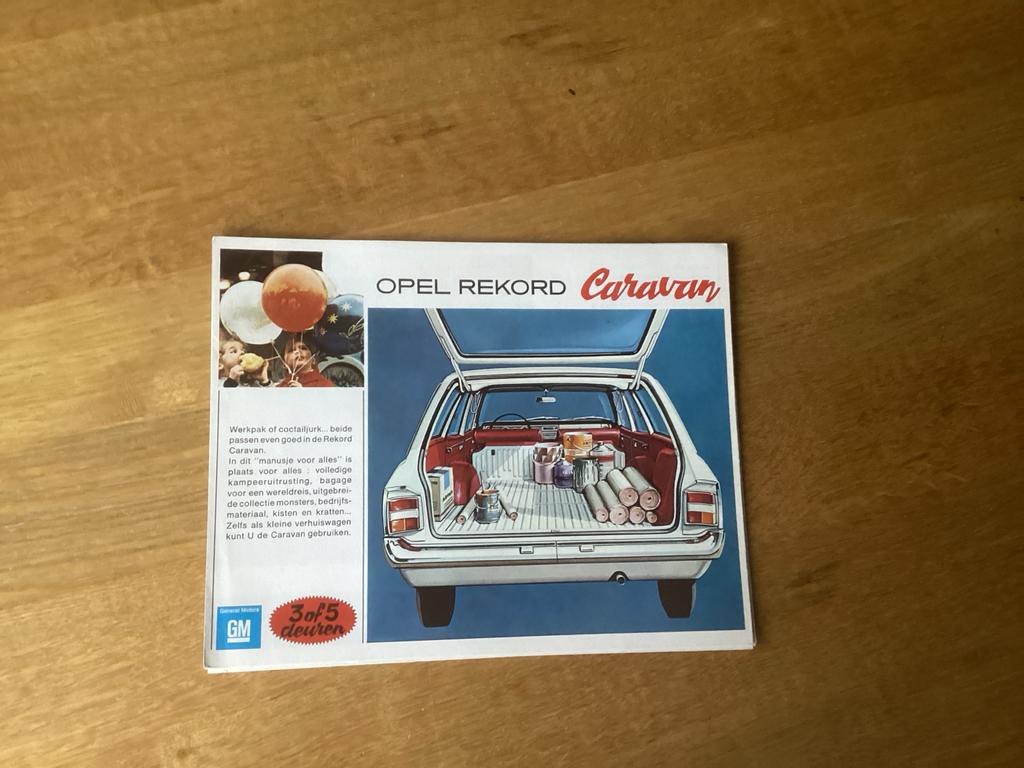 Opel Rekord Caravan Brochure, Ophalen of Verzenden, Gelezen, Opel