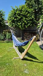 Tweepersoons hangmat inclusief standaard, Tuin en Terras, Ophalen, Zo goed als nieuw, Met standaard