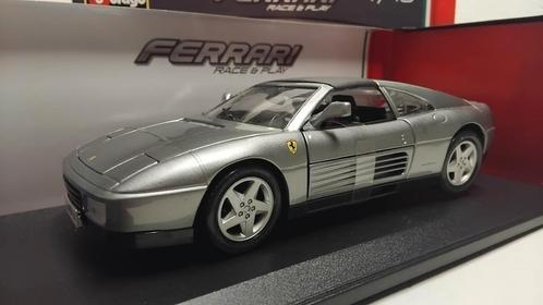 Ferrari 348 TS Spyder antraciet incl dakje Bburago 1:18 KRD, Hobby en Vrije tijd, Modelauto's | 1:18, Zo goed als nieuw, Auto
