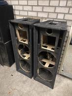 Lege speakerkasten dubbel 15 inch toppen, Audio, Tv en Foto, Luidsprekers, Ophalen, 120 watt of meer, Front, Rear of Stereo speakers