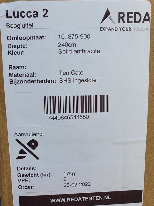Voortent Reda Lucca 2, Caravans en Kamperen, Tenten, Zo goed als nieuw, Ophalen