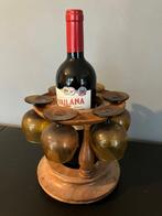 Glazenhouder met cognacglazen en plaats voor fles, Antiek en Kunst, Ophalen of Verzenden