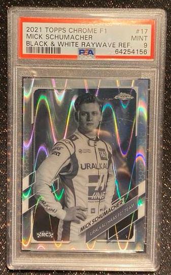 Mick Schumacher F1 Spelerskaart PSA 9 beschikbaar voor biedingen