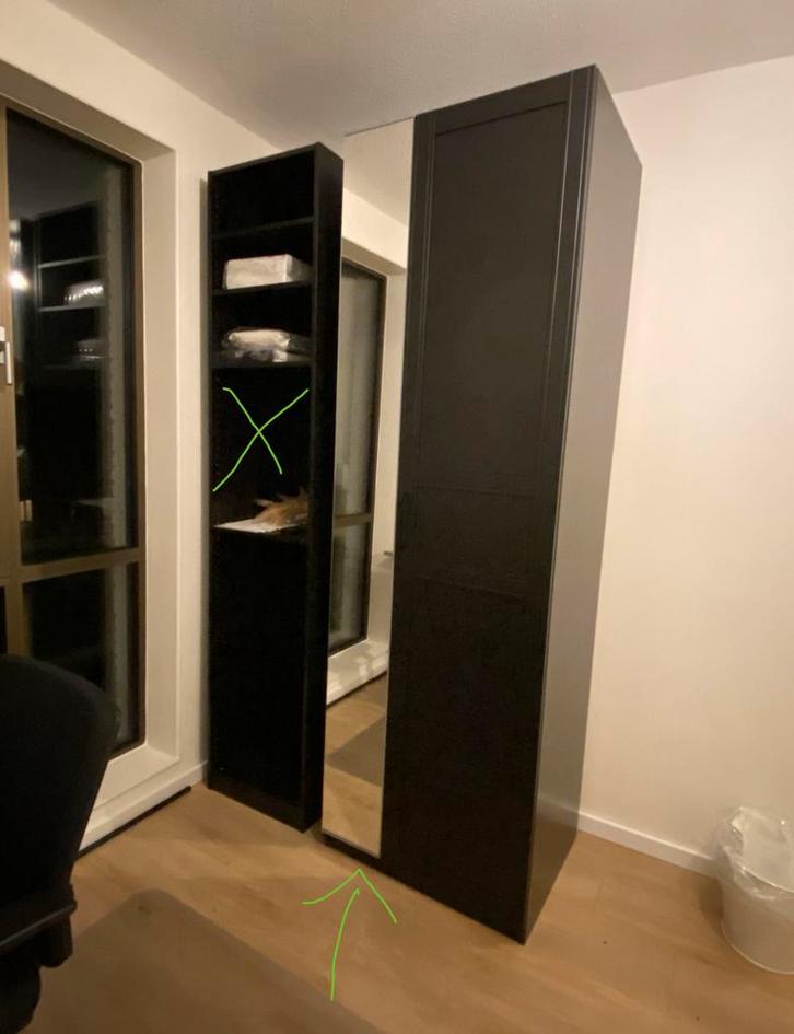 Ikea pax kast 75 cm zwart, Huis en Inrichting, Kasten | Kledingkasten, Zo goed als nieuw, 200 cm of meer, 50 tot 100 cm, 50 tot 75 cm