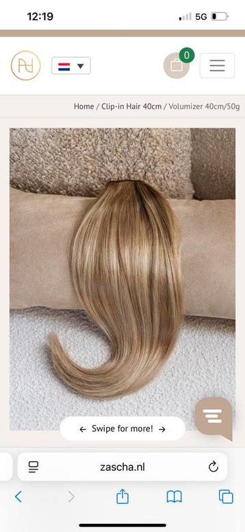 Zascha voluminzer clip in hair extension. Nieuw beschikbaar voor biedingen
