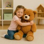 XL Teddybeer Knuffel met Strik - 90cm, Ophalen of Verzenden, Nieuw, Beer