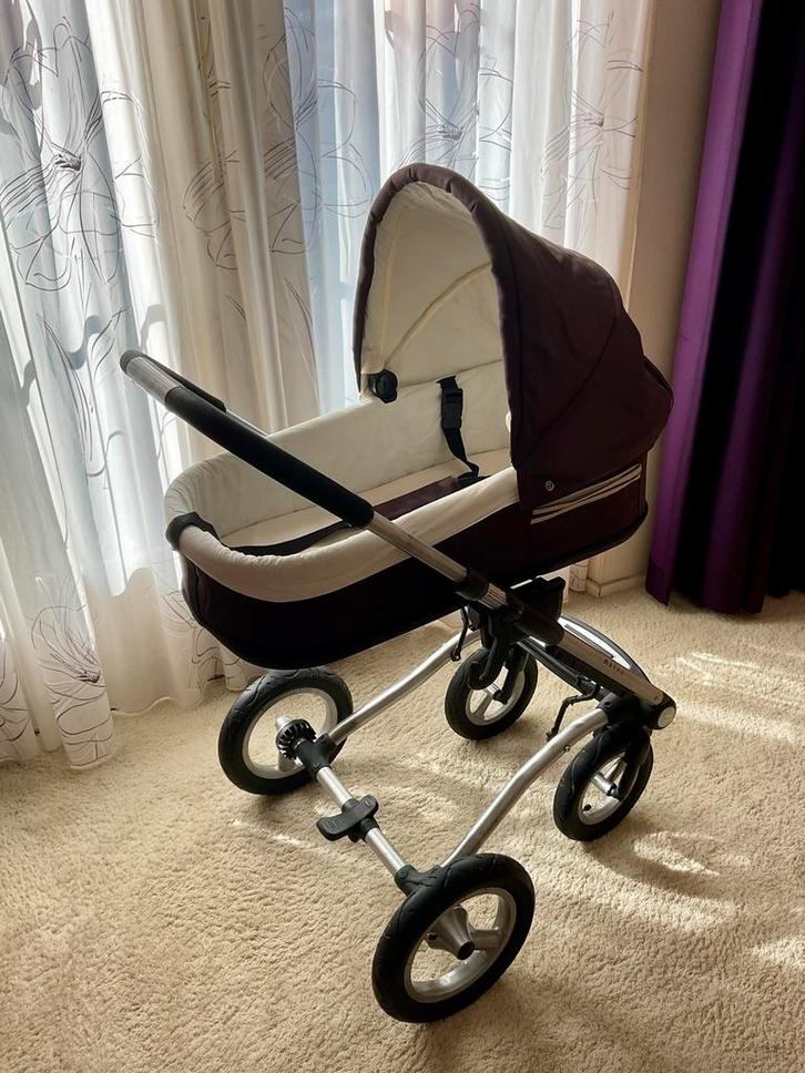 Kinder- en eandelwagen met reiswieg en verstelbare duwstang, Kinderen en Baby's, Kinderwagens en Combinaties, Zo goed als nieuw