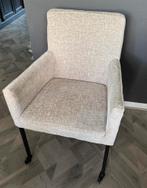 6 Luxe Eetkamerstoelen op Wieltjes Eichholtz stijl, Ophalen, Wit, Zo goed als nieuw, Vijf, Zes of meer stoelen