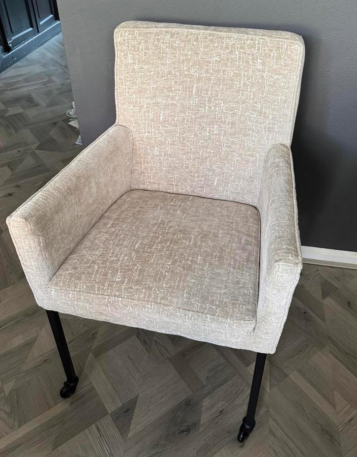 6 Luxe Eetkamerstoelen op Wieltjes Eichholtz stijl, Huis en Inrichting, Stoelen, Zo goed als nieuw, Vijf, Zes of meer stoelen