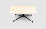 Marmer en staal salontafel design CARLO RATTI Italiaans jr60, Huis en Inrichting, Tafels | Salontafels, 50 tot 100 cm, Ophalen of Verzenden