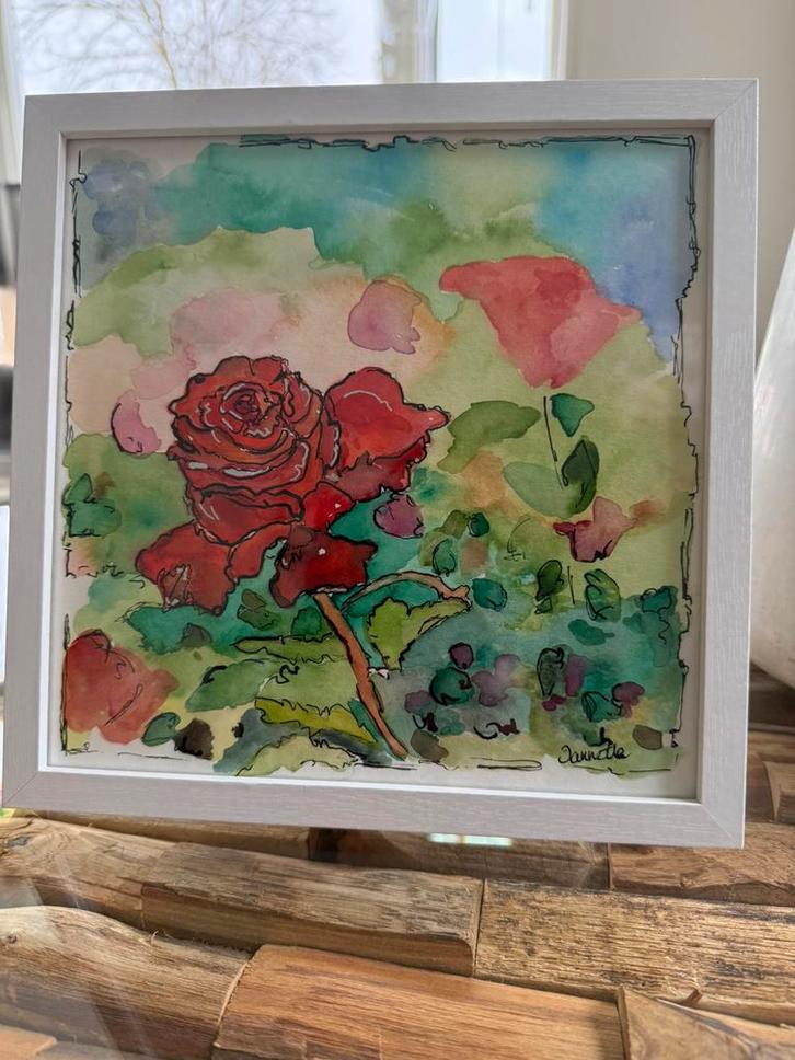 Roos, Antiek en Kunst, Kunst | Schilderijen | Klassiek, Ophalen of Verzenden