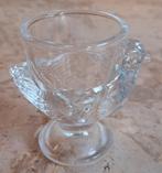 Vintage glazen eierdop Luminarc Frans kip helder glas 3 st, Ophalen of Verzenden