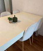 Ruime witte eettafel voor 8 personen, Huis en Inrichting, Tafels | Eettafels, Ophalen, Overige materialen, Gebruikt, 200 cm of meer