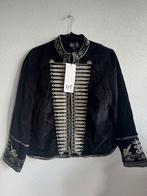 Zara zwarte fluwelen geborduurde getailleerde blazer, Maat 38/40 (M), Zara, Nieuw, Ophalen of Verzenden