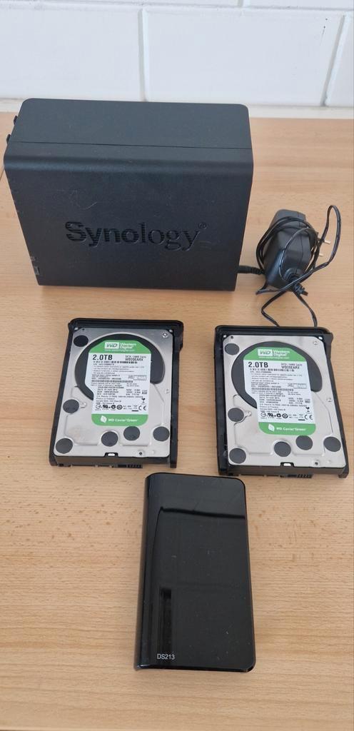 Synology NAS (DS213) incl 2x 2TB schijven, Computers en Software, NAS, Zo goed als nieuw, Ophalen of Verzenden