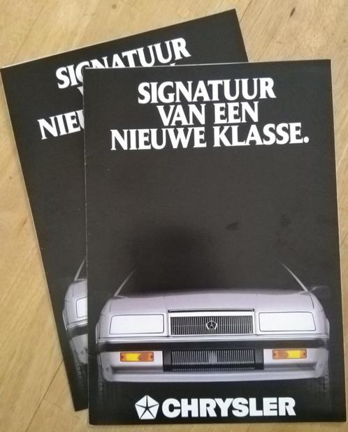 CHRYSLER/DODGE/JEEP folder (2x) en prijslijst 1989, Boeken, Auto's | Folders en Tijdschriften, Zo goed als nieuw, Overige merken