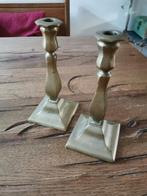 2 antieke Engelse kandelaars, Antiek en Kunst, Ophalen of Verzenden, Koper of Brons