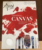 Canvas Papier Blok A4 - 10 Vel, Hobby en Vrije tijd, Ophalen of Verzenden, Nieuw, Doek