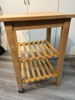 Ikea keuken bijzettafel- Zo goed als nieuw!, Ophalen, Minder dan 50 cm, Bruin, Zo goed als nieuw