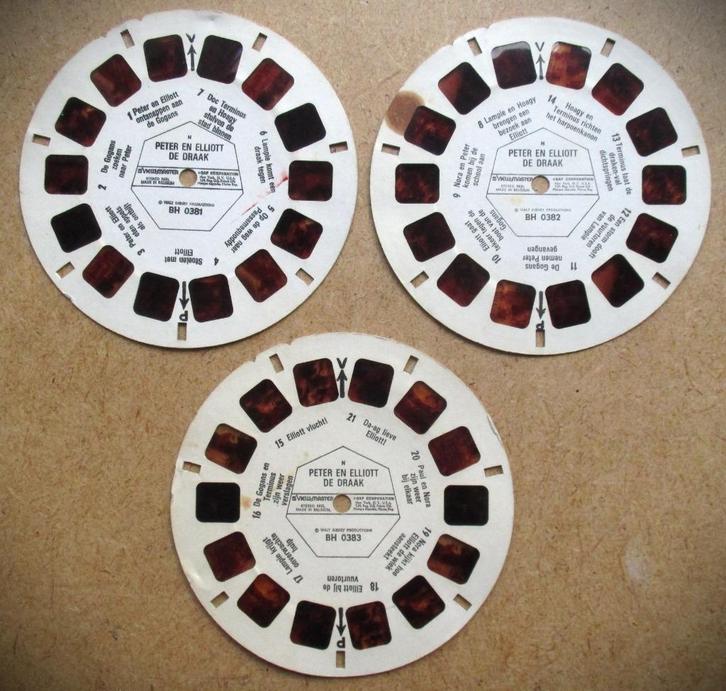 Viewmaster Peter en Elliot de Draak~View-master reels BH 038, Verzamelen, Speelgoed, Gebruikt, Ophalen of Verzenden