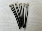 AMP 6,3mm x 0,8mm stekker aan 92mm draad  zwart (10x), Ophalen of Verzenden, Zo goed als nieuw, NA, NA