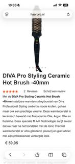 Diva ceramic heated brush, Ophalen of Verzenden, Zo goed als nieuw, Krultang of Stijltang