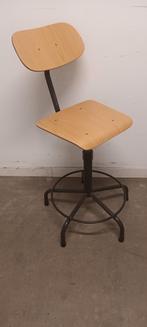 JAMI Markant Vintage hoge Industriële tekentafel Draaistoel, Ophalen, Gebruikt