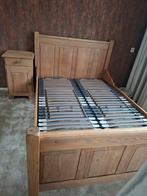 Massief Eiken Ledikant 140x200 + Nachtkastjes, Ophalen of Verzenden