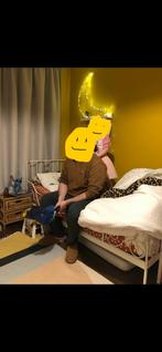 Wit stalen meegroeibed incl lattenbodem, Huis en Inrichting, Slaapkamer | Complete slaapkamers, Ophalen, Gebruikt, Eenpersoons