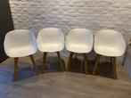 4 Eetkamerstoelen wit, Gebruikt, Wit, Vier, Ophalen