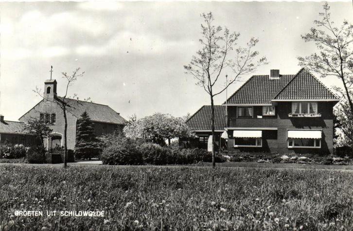 Groeten uit Schildwolde - gezicht op - ongelopen, Verzamelen, Ansichtkaarten | Nederland, Ongelopen, Noord-Brabant, Voor 1920