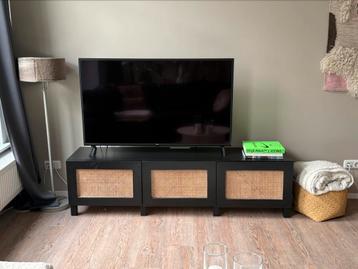 Tv-meubel Ikea BESTA diy rotan - afbeelding 2