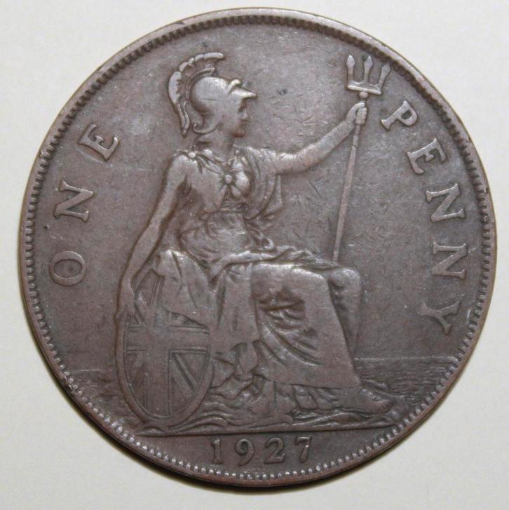 Verenigd Koninkrijk 1 Penny 1927 - KM#826, Postzegels en Munten, Munten | Europa | Niet-Euromunten, Losse munt, Overige landen