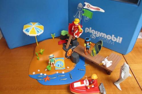 vakantie camping 3664 strand zee kustwacht jetski dolfijn, Kinderen en Baby's, Speelgoed | Playmobil, Zo goed als nieuw, Complete set