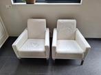 BoConcept Fauteuils Wit Leder, Huis en Inrichting, Fauteuils, Ophalen, Gebruikt, 75 tot 100 cm, Metaal