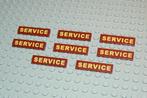L888 Tegels 1x4 donker rood met opdruk service 8 st., Ophalen of Verzenden, Nieuw, Losse stenen, Lego