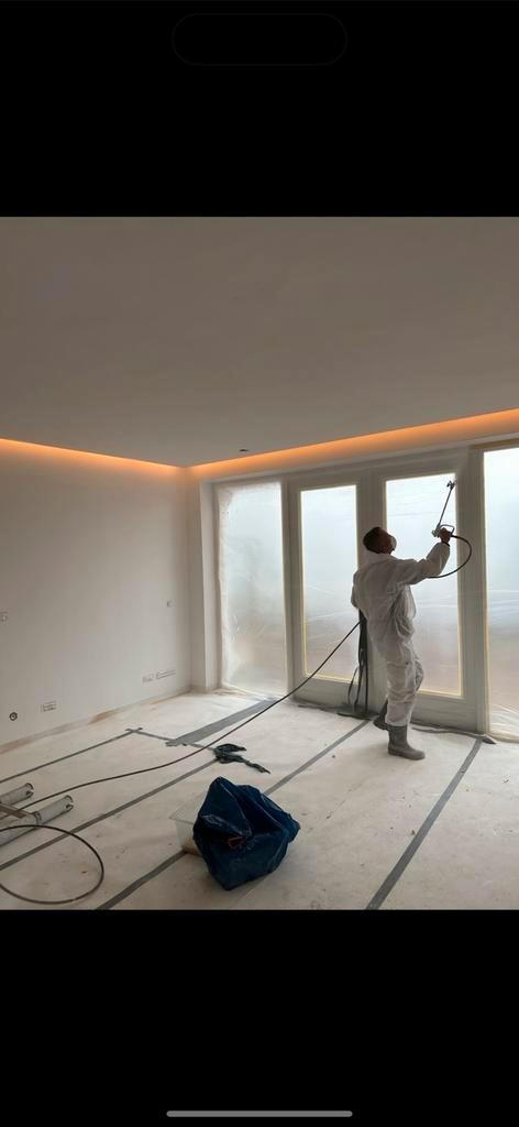 Latex spuiten binnen & buiten schilderwerk, Diensten en Vakmensen, Schilders en Behangers, Behangen, Binnenschilderwerk, Buitenschilderwerk