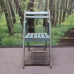 klapstoel vintage blauw, Antiek en Kunst, Ophalen