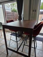 Mooie Hoge Tafel met Zachte Velvet Draai Barkruk, Huis en Inrichting, Tafels | Statafels, Ophalen of Verzenden, Zo goed als nieuw