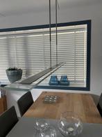 Moderne Tafellamp Glas & RVS, Huis en Inrichting, Lampen | Hanglampen, Ophalen, Zo goed als nieuw, Glas, Minder dan 50 cm