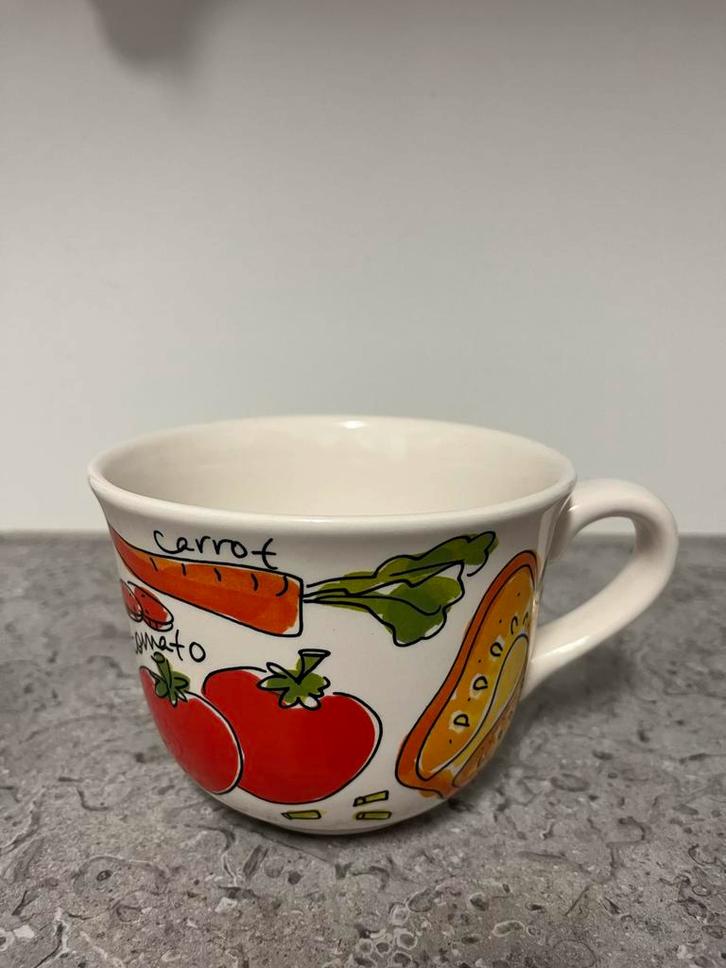 Blond Amsterdam Soepmok - Eet je groenten!, Huis en Inrichting, Keuken | Servies, Zo goed als nieuw, Kop(pen) en/of Schotel(s)