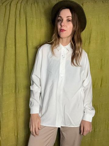 Vintage witte blouse embroidery / shirt - 36/S/small beschikbaar voor biedingen