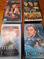 4 Vhs films met Leonardo di Caprio o.a. Titanic, Alle leeftijden, Ophalen of Verzenden, Gebruikt