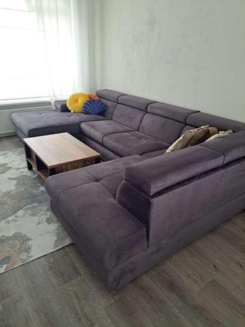 U-bank met Slaapfunctie & Opbergruimte Velvet– 345x225x175cm beschikbaar voor biedingen