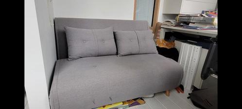 Slaapbank 2-zits (MADE), Huis en Inrichting, Slaapkamer | Slaapbanken, Zo goed als nieuw, 120 cm, Tweepersoons, Grijs, Ophalen