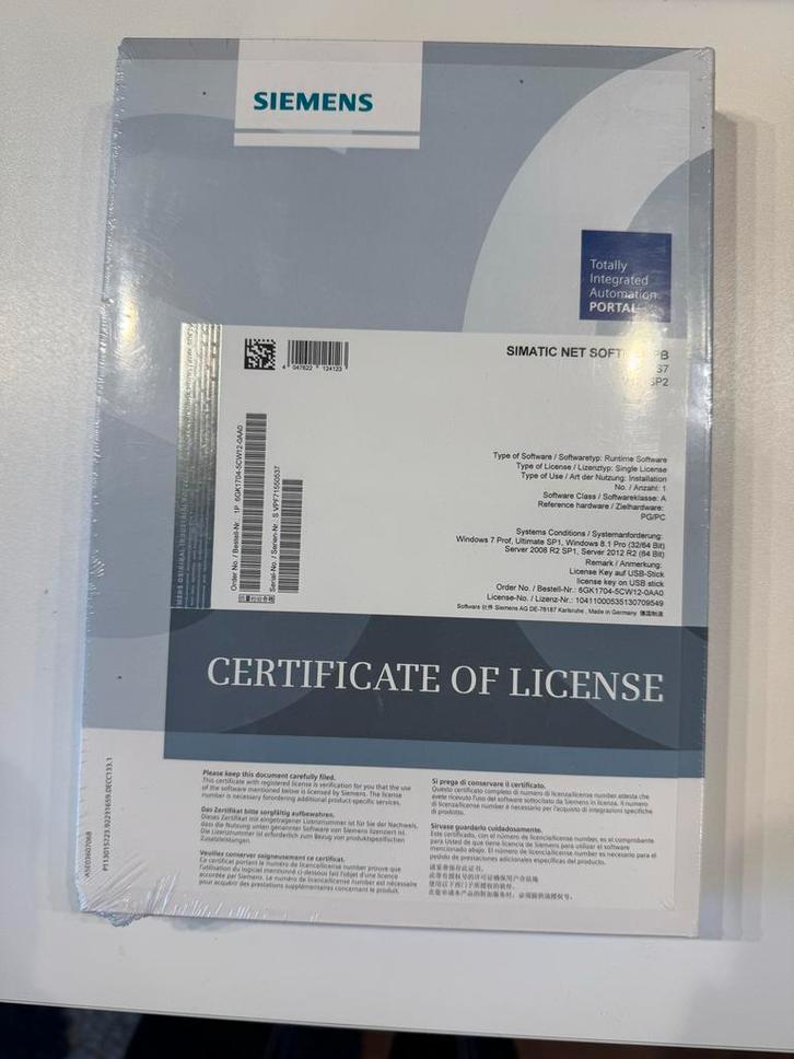 Siemens SIMATIC SOFTNET-PB S7 V12 SP2 - Nieuw & Verzegeld, Computers en Software, Besturingssoftware, Nieuw, Windows, Ophalen of Verzenden